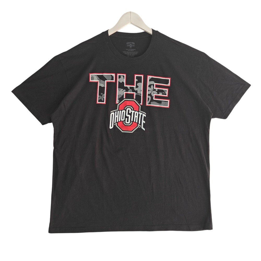 Scarlet & Gray Ohio State Buckeyes Black Floral Camo T-Shirt Mens XXL 2XL